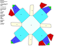Paper Model of Tetragonal Pyramidal Form (4)